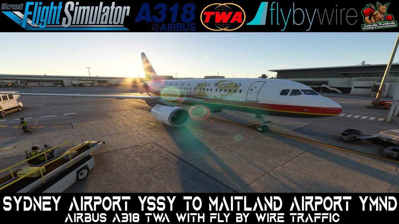 MSFS Sydney Airport (YSSY) To Maitland Airport (YMND) Airbus A318