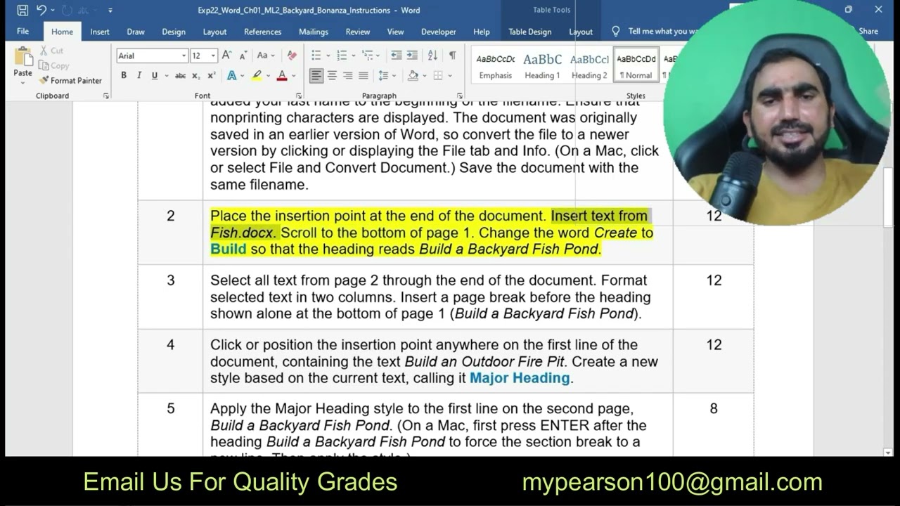 Exp22_Word_Ch01_ML2_Backyard_Bonanza | Exp22 Word Ch01 ML2 Backyard Bonanza | Complete Solution 100%
