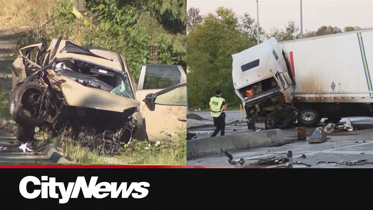 Two serious collisions in Metro Vancouver - YouTube