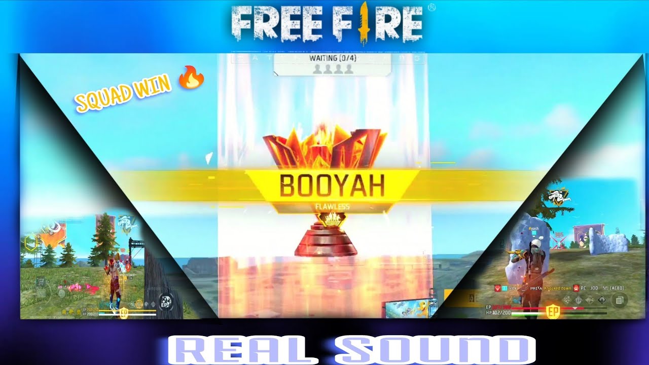 Free Fire Pure Gameplay | Squad Rush | No Music | Real Sound | DP KilerKing 🔥