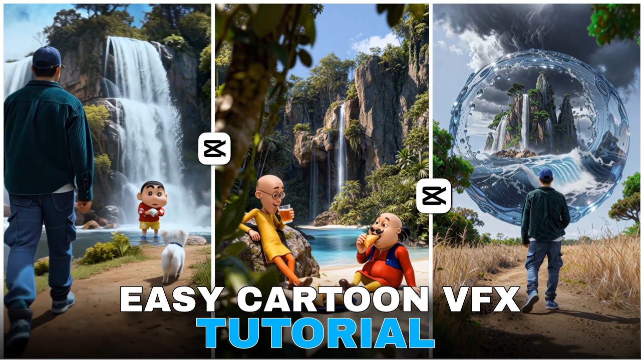 Cartoon Characters Ko Real Life Mein Milne Ka VFX! Easy Tutorial (Doraemon, Oggy, Motu Patlu )