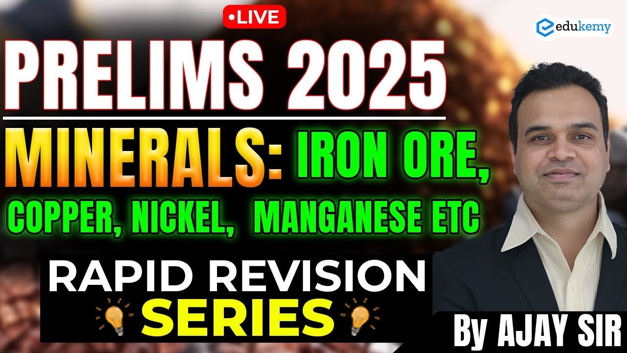 UPSC Prelims 2025 – Rapid Revision on Minerals | Iron Ore, Copper ...