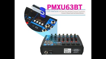 PYLE Studio Mixer USB features plays MP3 from a Memory Stick PMXU63BT
