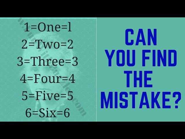 Can You Find the Mistake?  Visual Brain Test Picture Puzzle