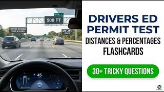 2026 Drivers Ed Permit Test Flashcards Distances and Percentages Master Guide
