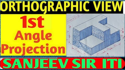 How To Draw orthographic view in 1st Angle Projectin in Engineering drawing All Trade#sanjeevsiriti#