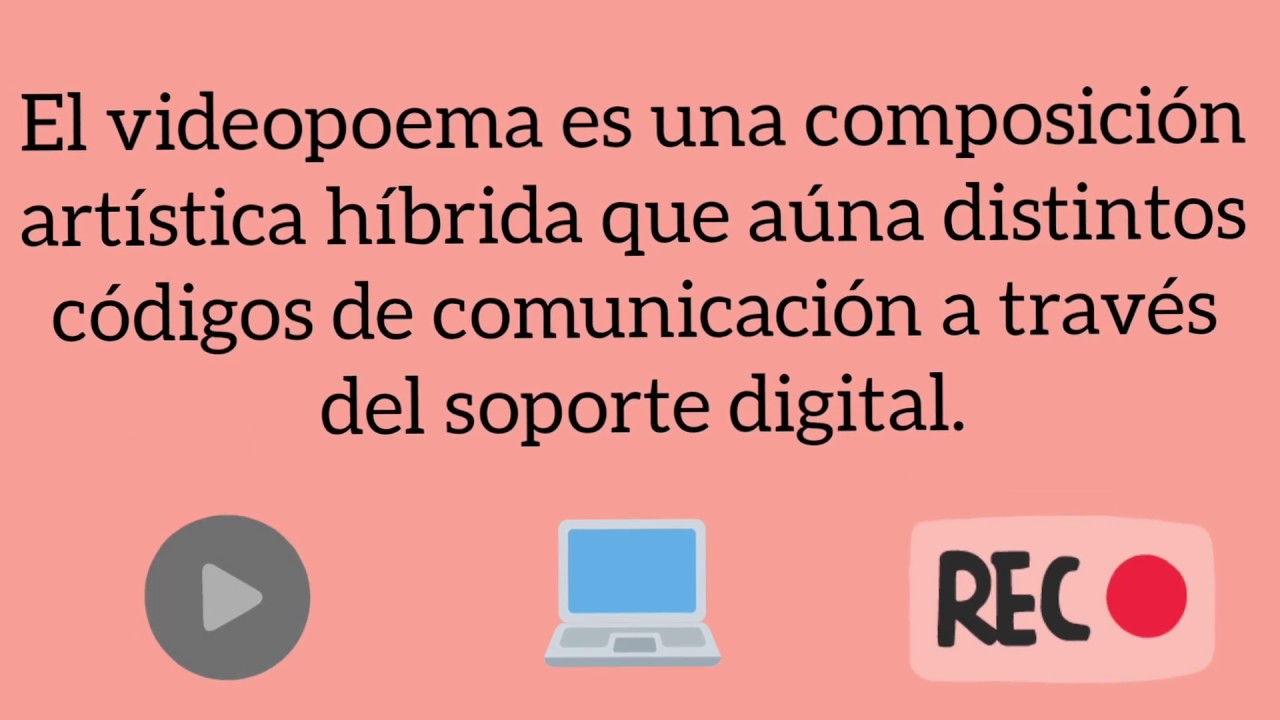 Videopoesía (diferentes formatos de la Literatura)