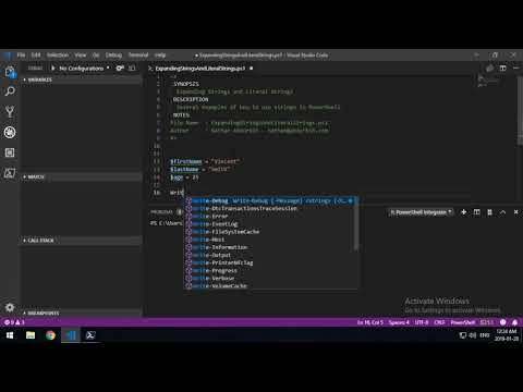 PowerShell Core: Expanding Strings and Literal Strings