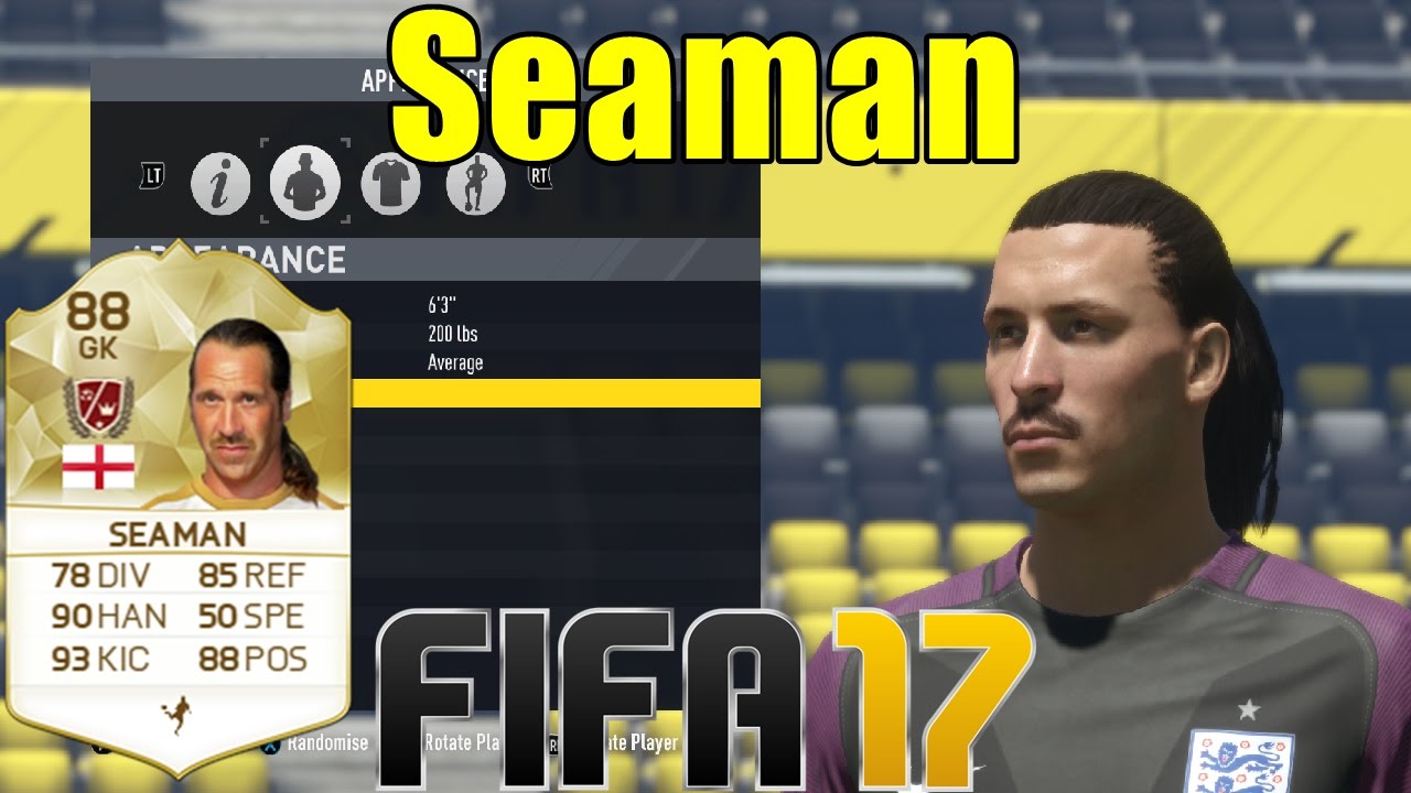 FIFA 17 - Seaman - Virtual Pro Look A Like Tutorial ( with Stats )