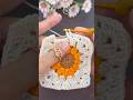 Granny square sunflower 🌻 #crochet #knitting #keşfet #sunflower #örgü #crochettutorial #crocheting
