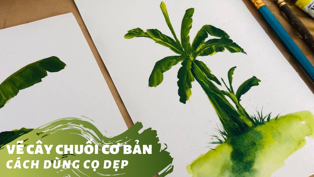 Vẽ cây chuối bằng màu nước: Tận hưởng trọn vẹn hương vị nhiệt đới nơi mà cây chuối được tưởng tượng và tạo hình bằng các nét vẽ chân thật với bộ màu nước đẹp mắt. Làm mới tinh thần của mình và tạo ra những tác phẩm vô cùng độc đáo.