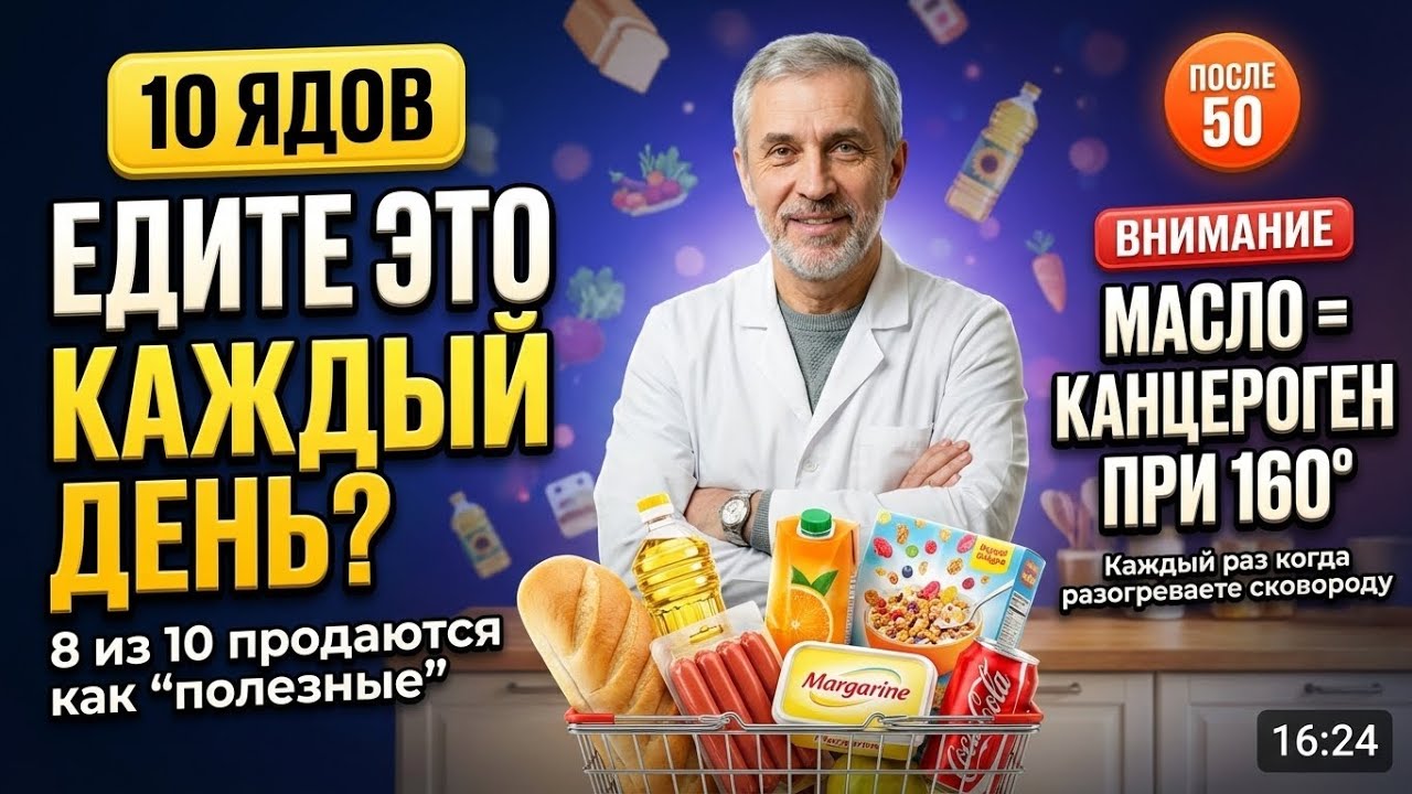 10 продуктов, которые СТАРЯТ вас на 20% быстрее. Врач показал что нельзя есть после 50