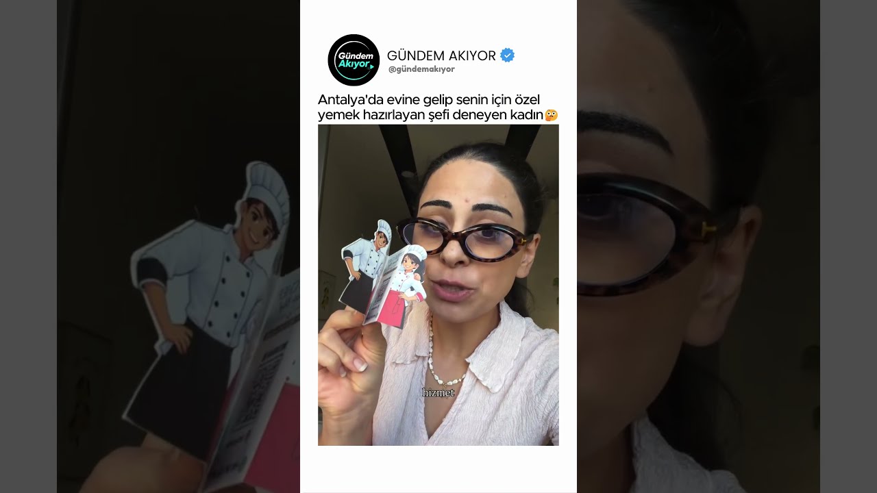Antalya'da evine gelip senin için özel yemek hazırlayan şefi deneyen kadın🤔