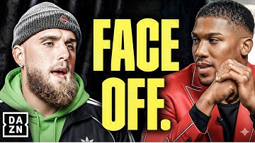 Anthony Joshua vs Jake Paul – HEATED First Face-Off Gets Out of Control!