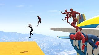 WIPEOUT OBSTACLES RUN CHALLENGE! - With All The SUPERHEROES (GTA 5 Funny Contest) screenshot 4