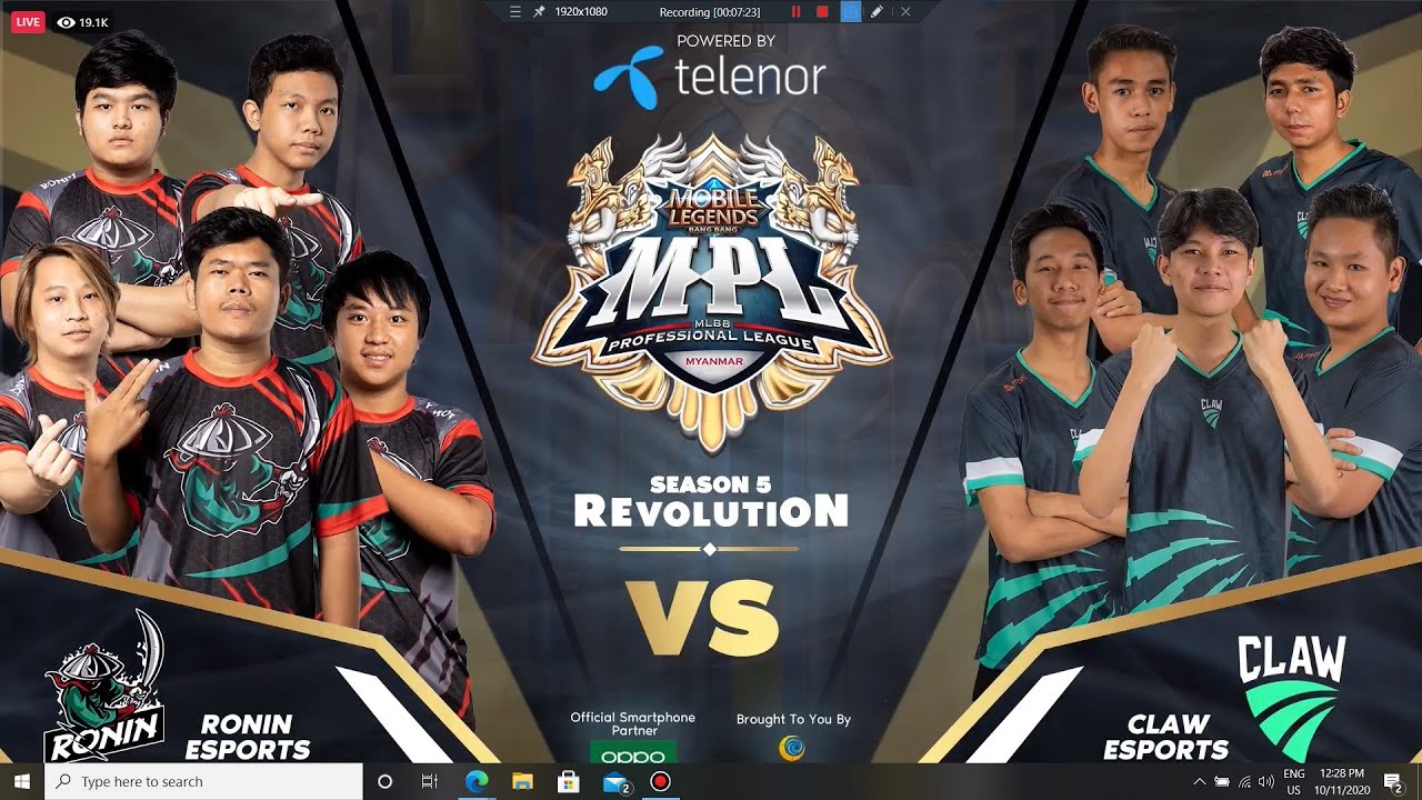 RONIN ESPORTS VS CLAWS ESPORTS [ GAME 2 ] MPL MM S5 REGULAR SEASON WEEK ...