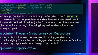Using the Same Decorator Stacked in Python