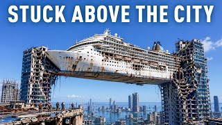 A Forgotten Tsunami Left This Cruise Ship Between Two Towers