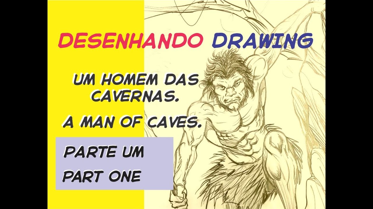 única linha contínua desenhando menino e menina homem das cavernas