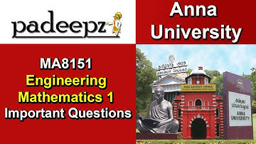MA8151 Engineering Mathematics 1 important questions | Anna University | Semester | Exam | Padeepz