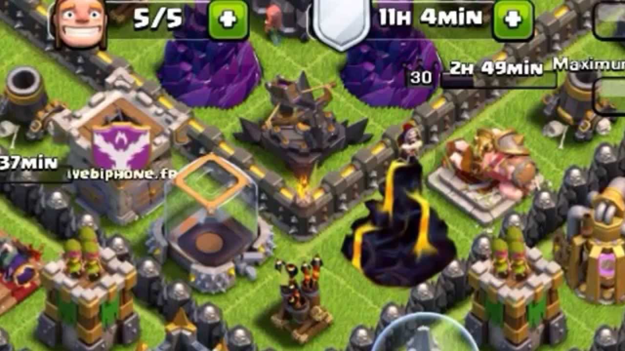 clash of clan tour de sorcier niveau 8