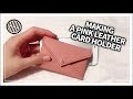 [Leather Craft] Making a simple card case / DIY / Free PDF pattern