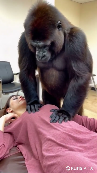 What are they doing #funny #beauty #pets  #gorilla #cute #monkey #chimpanzee #christmas
