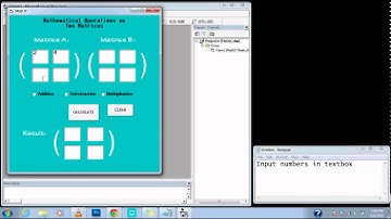 Matric Operation in Visual Basic Program
