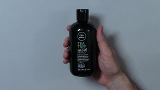 Tea Tree Special Shampoo - Reading the Whole Bottle