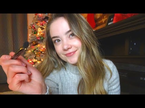 ASMR Doing Your Christmas Party Make Up | Personal Attention Role Play, Tapping, Whispers