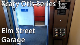 Scary Otis Series 1 Traction Elevators at the Elm Street Garage in Dallas