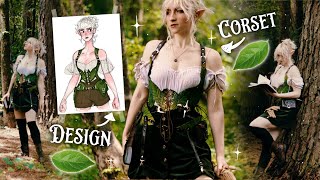 I made a LEAF corset 🌿 (for forest adventuring purposes)