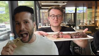 Tristan Tate's friend challenges him to an epic steak-eating competition! 🥩💪