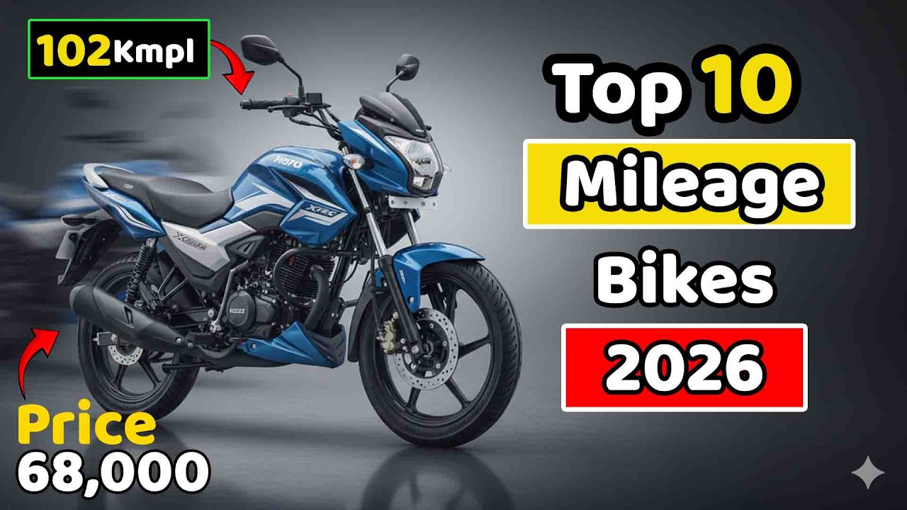 Top 10 Best Mileage Bikes in India 2026 💯 | 102 KMPL Mileage Bikes