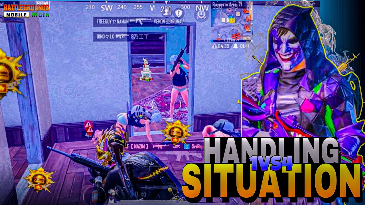 HOW TO HANDLE 1vs4 SITUATION🔥HIGH-TIER LOBBY CLUTCHES in BGMI - YouTube