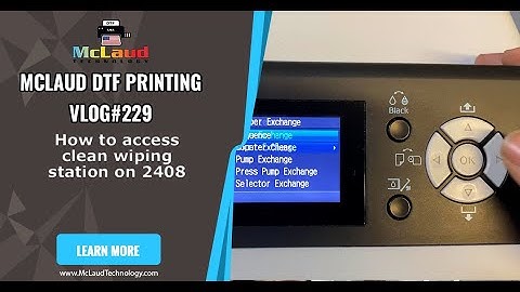 McLaud DTF Vlog#229 :How to access and clean wiping station on 2408