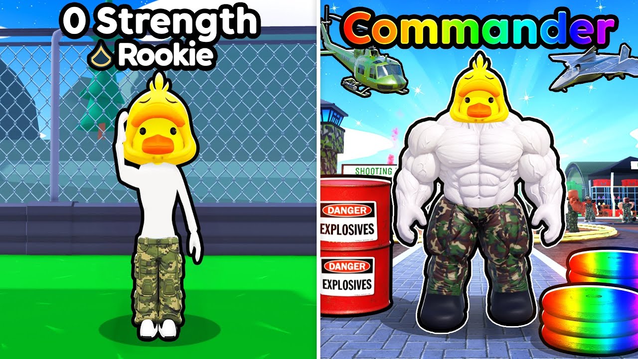 I Went from NOOB to PRO in Roblox Muscle Military!