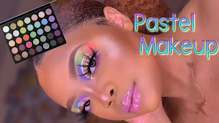 Trying Pastel Colors | Quarantine Easter Makeup | Morphe 35I | Made Up by Kirsten