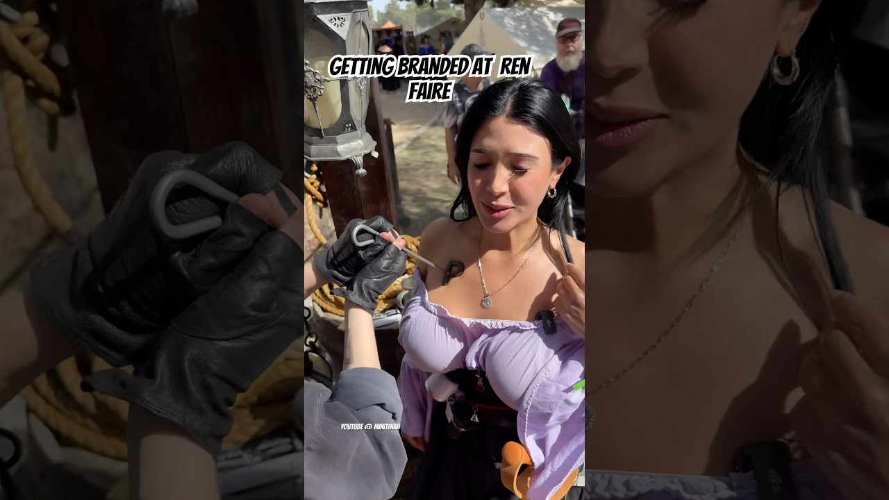 Getting branded at Ren Faire #viralshort #foryou #renaissanceworldtour #pirate