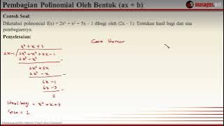 Pembagian Polinomial (Suku Banyak) oleh Bentuk Linear (ax   b)