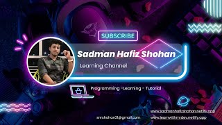 Welcome To My Channel Sadman Hafiz Shohan ||  Learn programming easy way  @sadmanHafizShohan