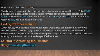 Resolving the Fatal Error in Java to Swift Code Conversion: A Guide to Bit Manipulation