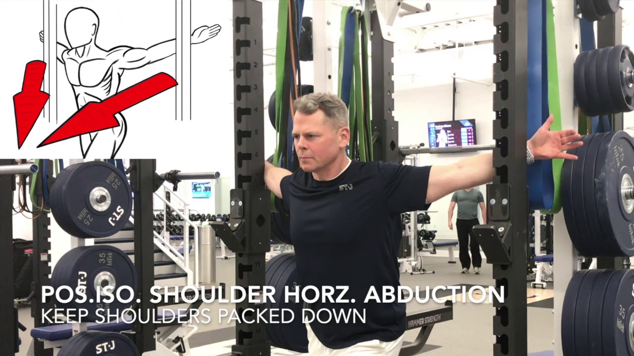 PreHab Exercises - Positional Isometrics for Shoulder Horizontal Abduction shoulders