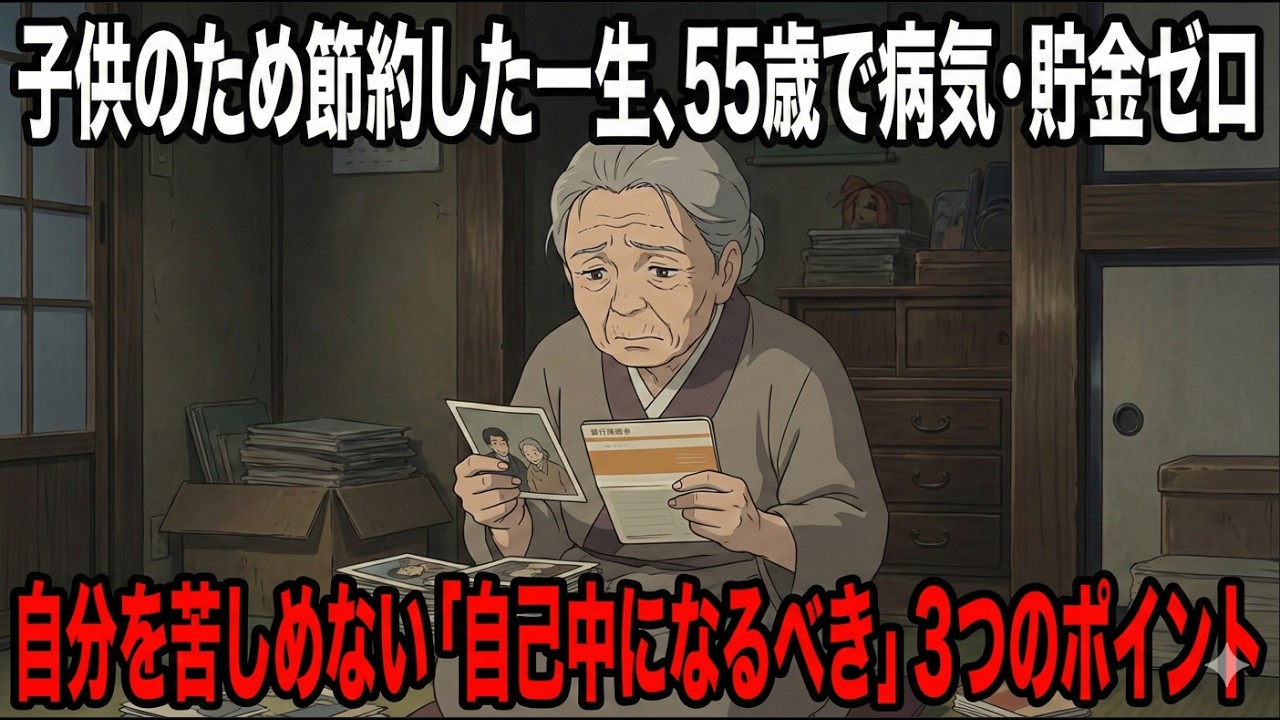 【手遅れの後悔】子供のために節約した一生、55歳で病気になり貯金ゼロ。賢い親が自分を苦しめないために「自己中になるべき」3つのポイント。