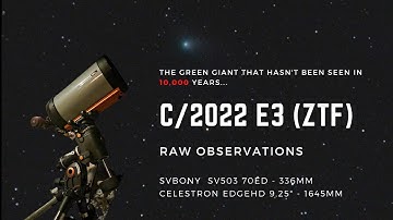 Live observations of a green comet that was last seen 50,000 years ago: Comet C/2022 E3 (ZTF).