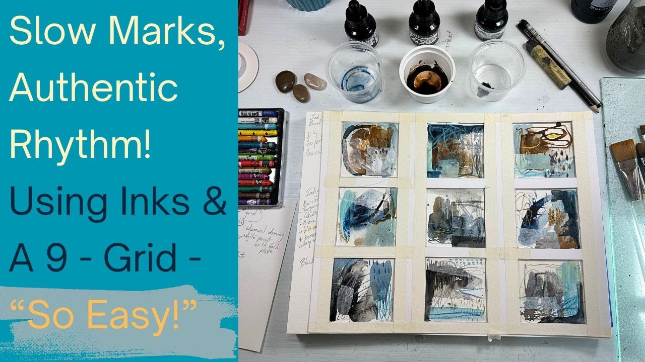 Intuitive Mark-Making with Ink (9-Grid) | Art Journaling for Beginners ...