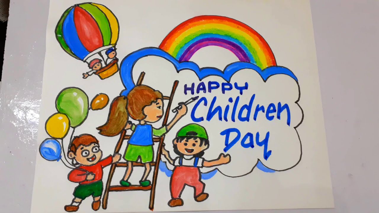 How to draw Children's day easy drawing | easy drawing for children day ...