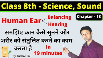 Class 8 Science-Sound (Chapter13) | Structure of Human Ear | By Tushar Sir
