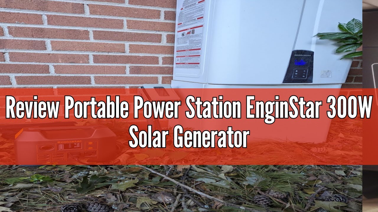 Review Portable Power Station EnginStar 300W Solar Generator 110V 296Wh Power Bank Two Pure Sine Wav