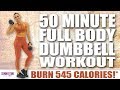 50 Minute FULL BODY DUMBBELL WORKOUT! 🔥Burn 545 Calories!* 🔥Sydney Cummings